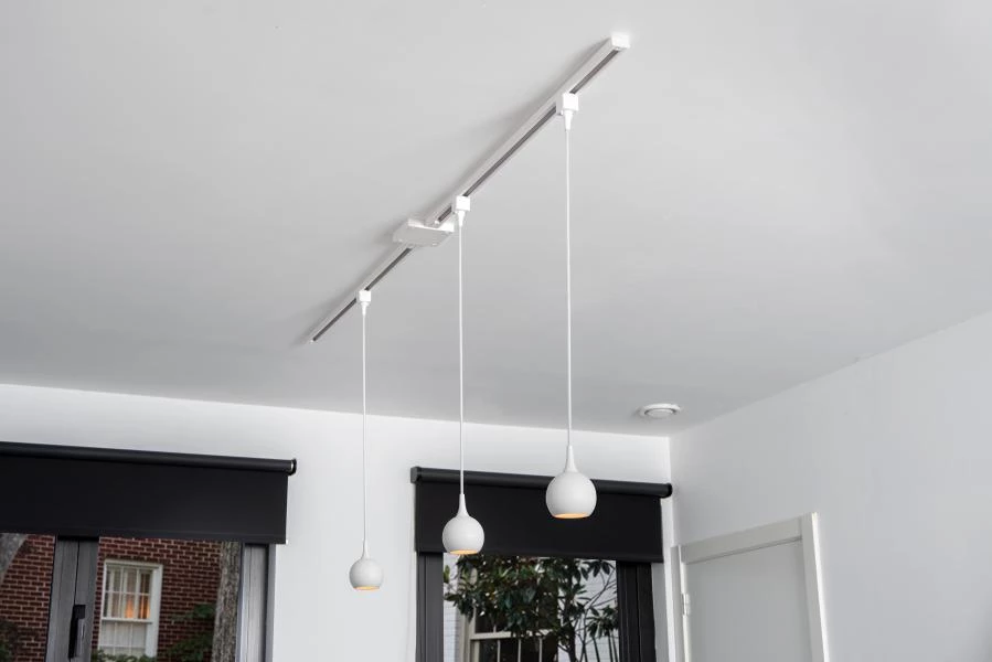 Lucide TRACK FAVORI pendant - 1-circuit Track lighting system - 1xGU10 - White (Extension) - ambiance 5